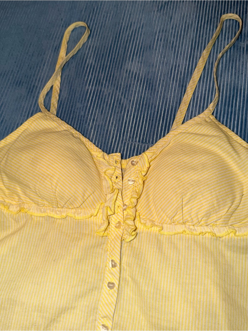 Yellow Ruffle-Trim Cami Top - Picture 3 of 10